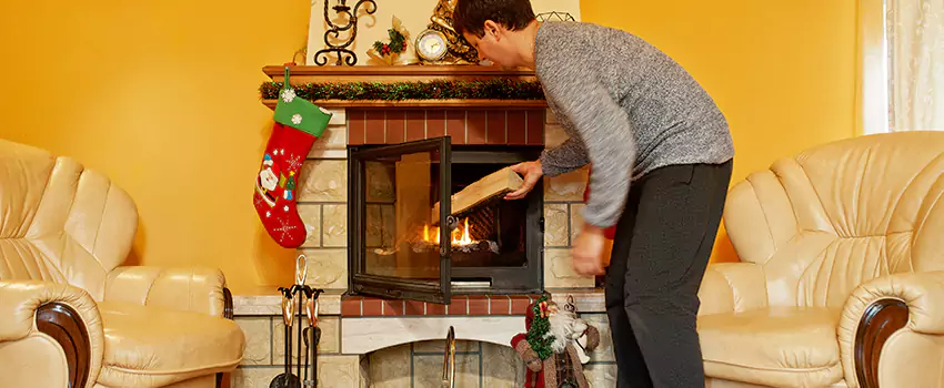 Rusted Metal Fireplace Restoration in Mustang, Oklahoma